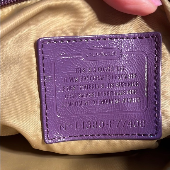 Coach Purple Crossbody Bag with Signature Monogram - Picture 5 of 7
